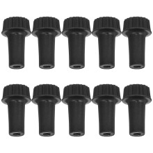 Tacar Cnaipí Lasca Lampa ABS Dubh – 10 phíosa, Oiriúnach do Soicéad E26,