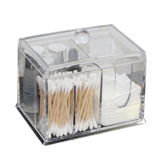 White Cotton Pad and Swab Storage Box