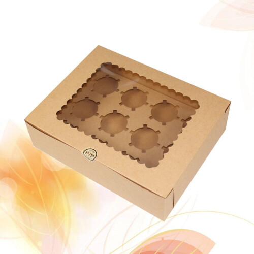 Κουτί για Cupcakes με 12 κοιλότητες – Χαρτόνι κατάλληλο για τρόφιμα, 32,5x25