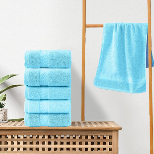 Handtuchset aus Baumwolle, 5-teilig, hypoallergen 2