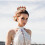Diadema da sposa con strass rossi 5