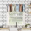 Blauw-witte volant met houtnerfstructuur, 54x18 inch 2