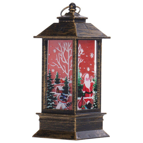Conjunto de decoração de Natal com lanterna e castiçal 1