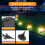 12-Pack Solar Ground Lights, 4.5" 8-LED Warm White 5