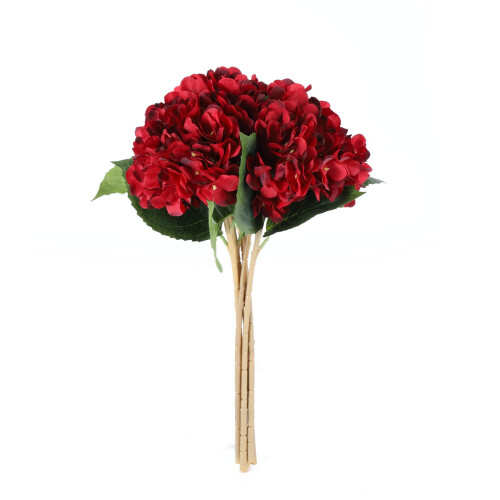5 Pcs Artificial Hydrangeas 45cm Blue Red Gray White 2