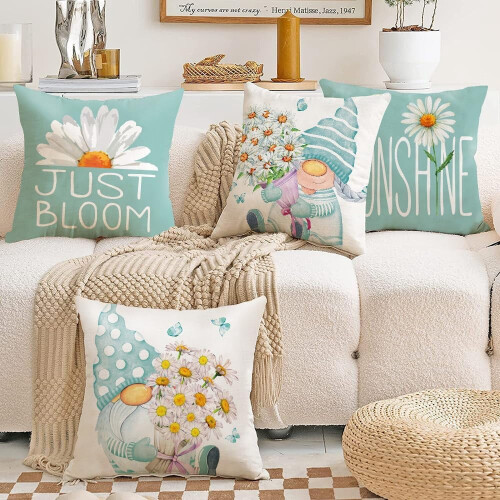 Fodera per cuscino Daisy & Gnome 40x40cm 45x45cm 50x50cm 1