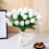 10 White Artificial Tulips 33 cm PU Stems 5