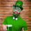 St. Patrick's Day Brille mit grünem Hut 3