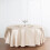 BalsaCircle 90 in Beige Round Satin Tablecloth 2