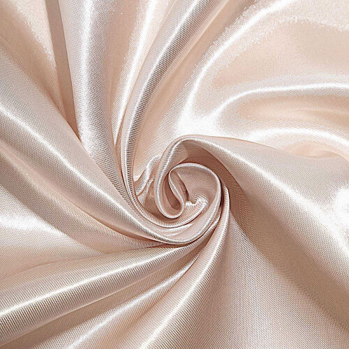 BalsaCircle 90 in Beige Round Satin Tablecloth 2