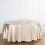 BalsaCircle 90 in Beige Round Satin Tablecloth 4