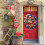 Patriotic Burlap Wreath 16" Red White Blue 4