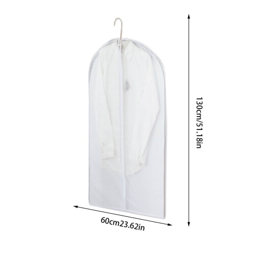 Saco para roupas BVXEEP transparente com zíper completo. 1