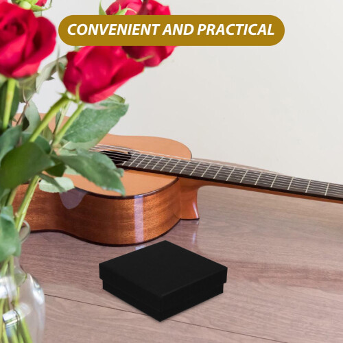 Black Jewelry Box with Foam Insert, 9x9x3cm 2
