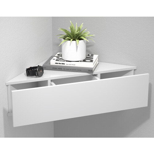 (Matt, Modern/Contemporary) Corner shelf wall drawer bedside table UsalS 2