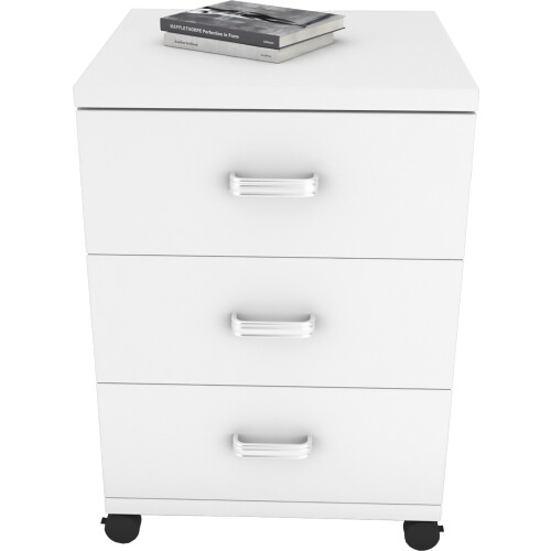 (Chipboard, Grey) Wooden Roller Container Drawer Tobila 2