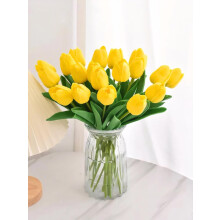 Tulipes artificielles roses, 34 cm (lot de 20),