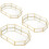 Goldenes Glas-Schminktablett-Set, 3-teilig, achteckiges Spiegeldesign 1