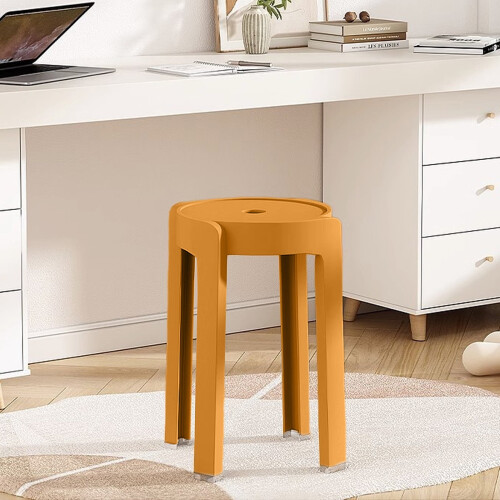 Taburete apilable de plástico – Naranja, 46x30cm