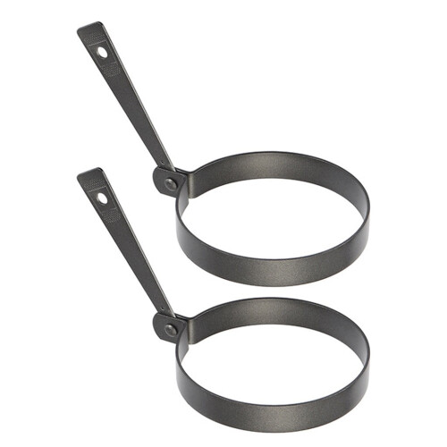 Αντικολλητικά δαχτυλίδια για αυγά και τηγανίτες – 2 τεμάχια, 11 εκ., από ανθρακούχο