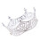Corona vintage con strass per donna – Lega, rotonda, 6,5x 1