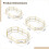 Goldenes Glas-Schminktablett-Set, 3-teilig, achteckiges Spiegeldesign 4