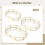 Goldenes Glas-Schminktablett-Set, 3-teilig, achteckiges Spiegeldesign 5