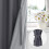 Dark Grey Blackout Curtains with Built-in Tie-Backs, 52" x 4