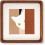 Walnut Wood 6x6 Picture Frame with Bevel-Cut Mat 1