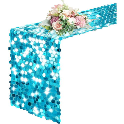 Sequin Table Runner 30 x 275 cm Gold Rose Gold