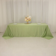 Sage Green Lamour Satin Tablecloth 90 x 156 in