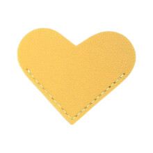Set di 6 segnalibri angolari a forma di cuore in pelle