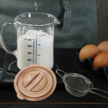 Plastic deksel voor maatbeker in koffiekleur (1 stuk)