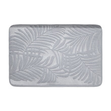 Gray Bathroom Mat 16x24 in Non-Slip Rubber Backing