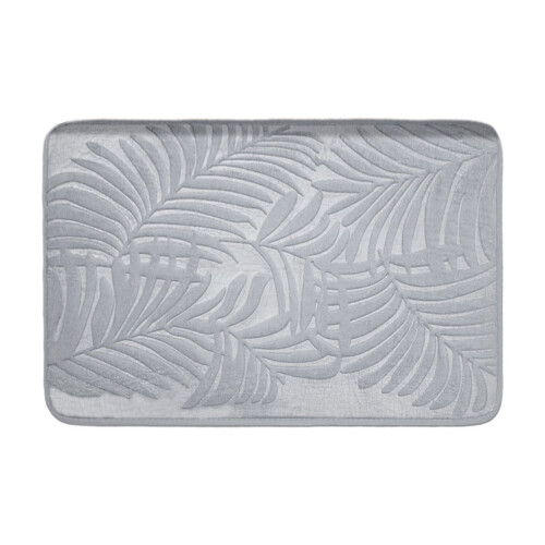 Gray Bathroom Mat 16x24 in Non-Slip Rubber Backing