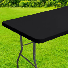 Waterproof Polyester Elastic Tablecloth for 6ft Tables