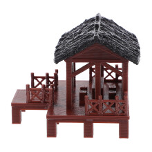 Mini pagoda de jardín zen, decoración para bonsái, 6x6x5cm