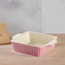 Vierkante keramische ovenschaal van 28 cm