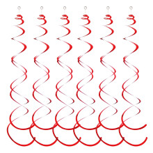 Spiral Pendant Party Streamers, Plastic, 6 pcs