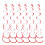Spiral Pendant Party Streamers, Plastic, 6 pcs 1