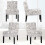 Upholstered Dining Chair White Solid Wood Legs 5
