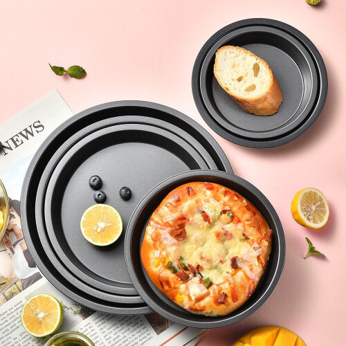 Forma redonda antiaderente para pizza de 15 cm (6 polegadas), própria para forno. 2