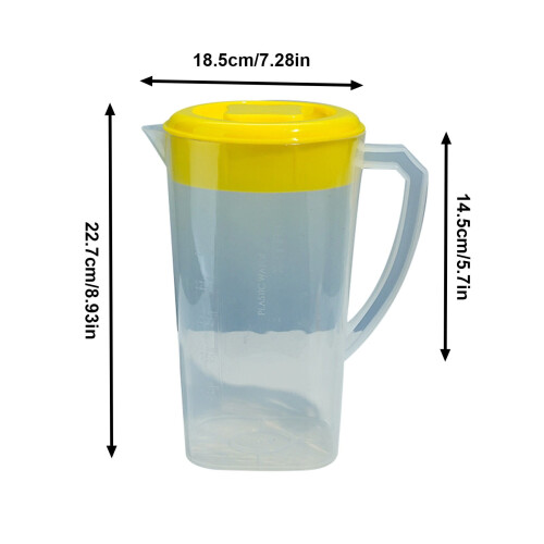 Pichet en plastique blanc avec couvercle, 2,5 L (81 oz). 2