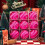 8cm Satin Christmas Balls 9-Pack Rose Red 2