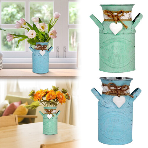Kunstig blomstervase blå 1 stk 2