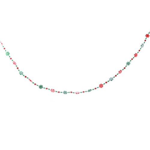 Candy Bead Garland Red & White 8 ft 1