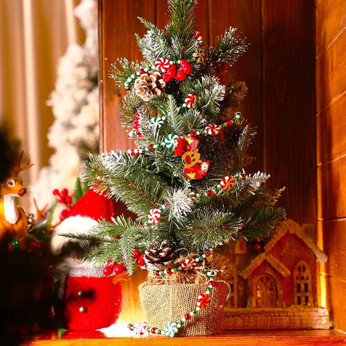Candy Bead Garland Red & White 8 ft 2