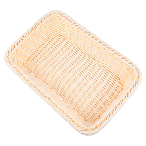 Beige Woven PP Storage Basket 30x20x6 cm 2