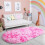 Fluffy Tie-Dye Oval Rug 2.6 x 5.3 ft 2