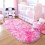 Fluffy Tie-Dye Oval Rug 2.6 x 5.3 ft 4